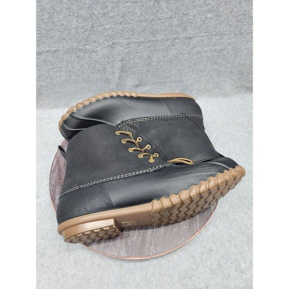 Henry Ferrera Duck Boots Waterproof Insulated Women's Size 9 Black & Brown - Picture 13 of 13